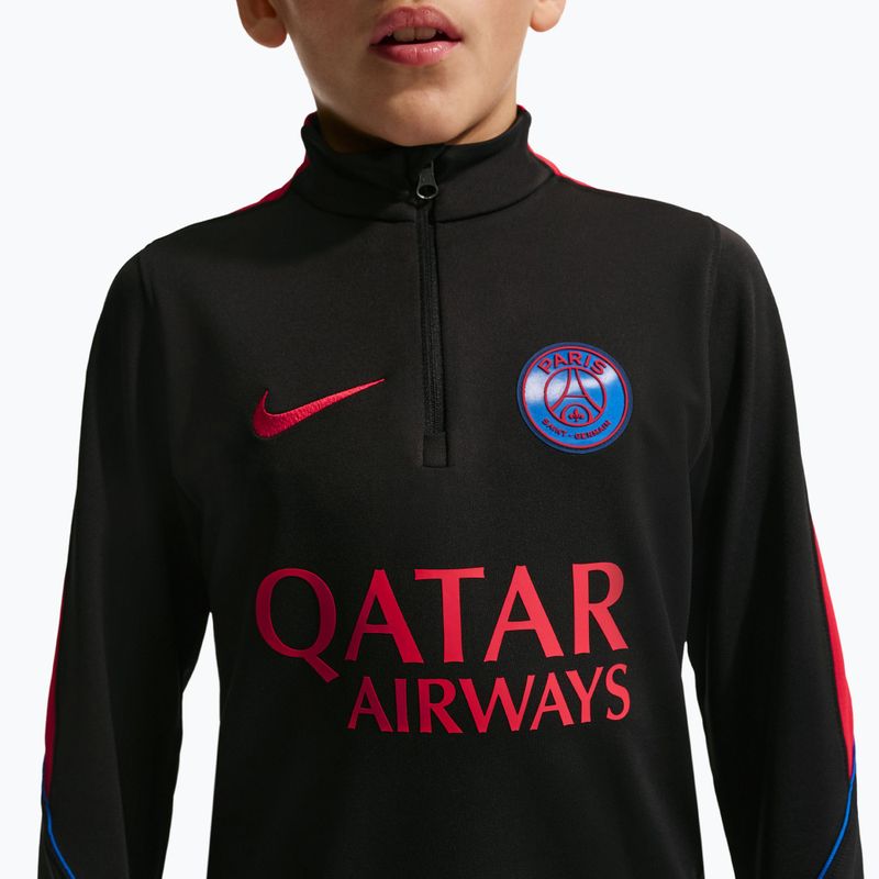 Gyerek futball pulóver Nike Paris Saint-Germain Strike Dri-Fit Soccer Knit Drill Top black/global red/global red 5