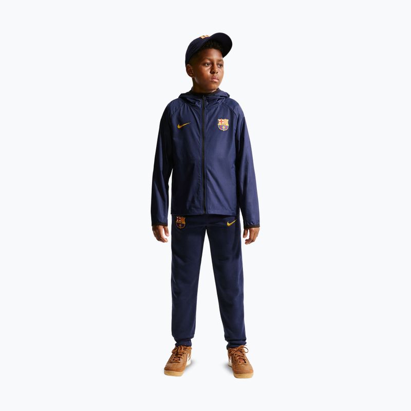 Gyerek futball dzseki Nike FC Barcelona Academy Pro blackened blue/black/mineral yellow 3