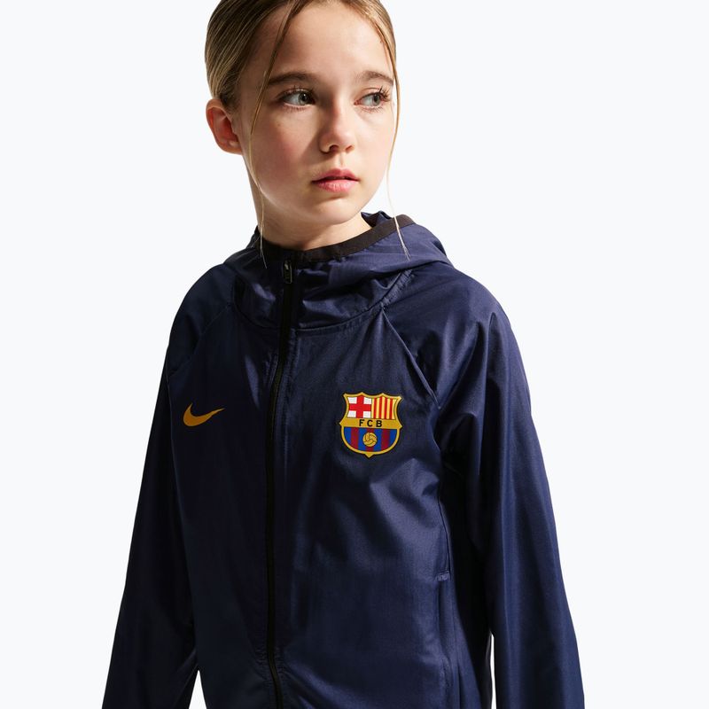 Gyerek futball dzseki Nike FC Barcelona Academy Pro blackened blue/black/mineral yellow 4