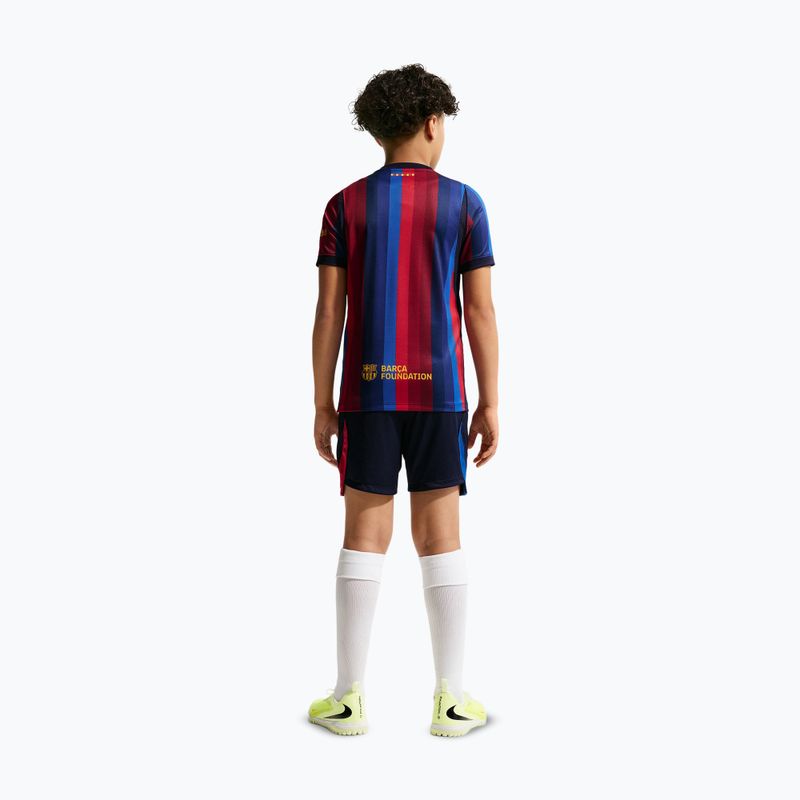 Gyerek futball rövidnadrág Nike FC Barcelona Dri-Fit Stadium Home blackened blue/mineral yellow 5