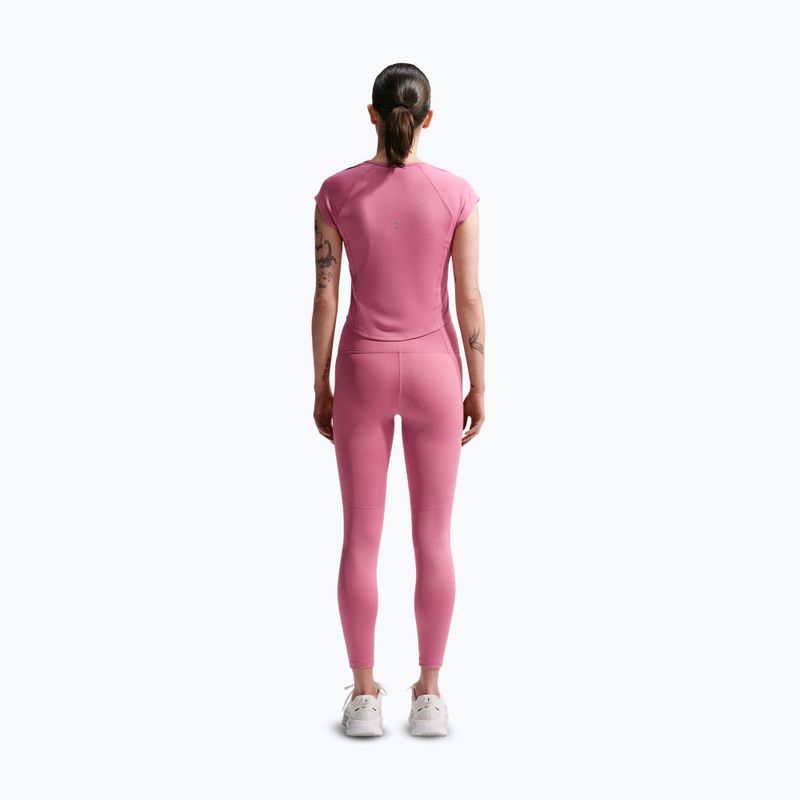 Női futópóló Nike Swoosh Run Dri-Fit peony/photon dust/white 3