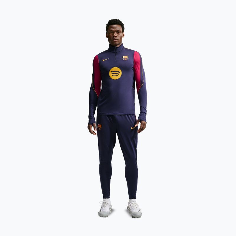 Férfi futball pulóver Nike FC Barcelona Strike Soccer Drill Top blackened blue/mineral yellow 2