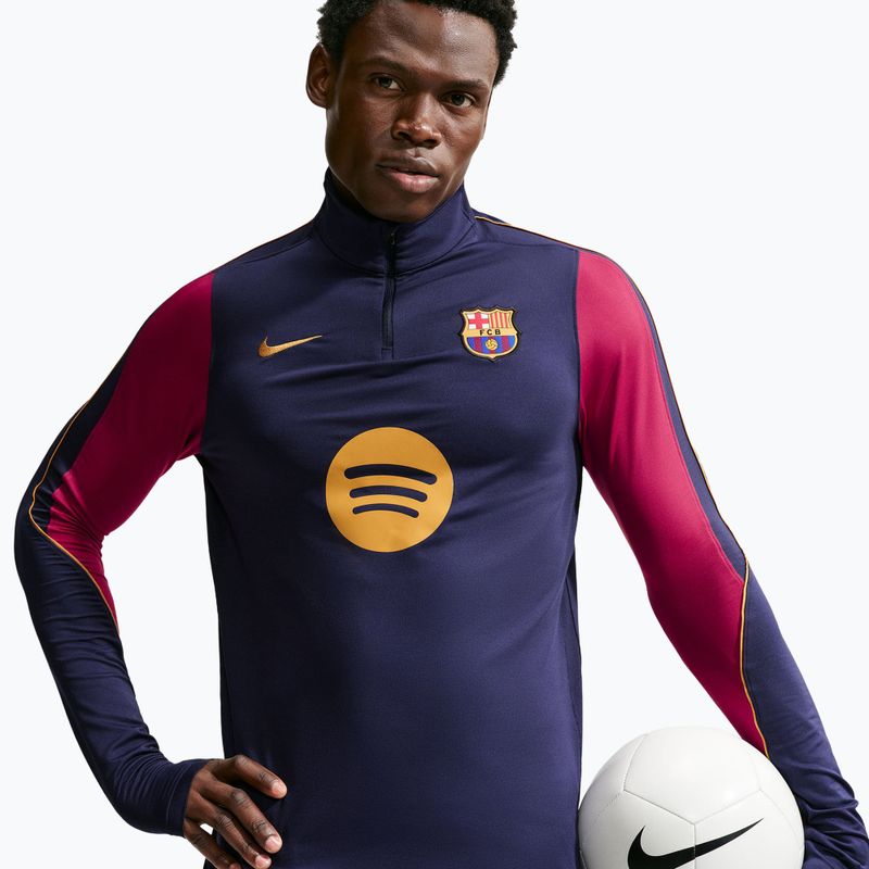 Férfi futball pulóver Nike FC Barcelona Strike Soccer Drill Top blackened blue/mineral yellow 4