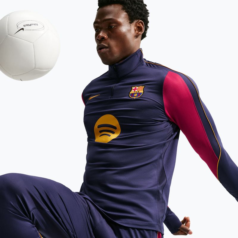 Férfi futball pulóver Nike FC Barcelona Strike Soccer Drill Top blackened blue/mineral yellow 5