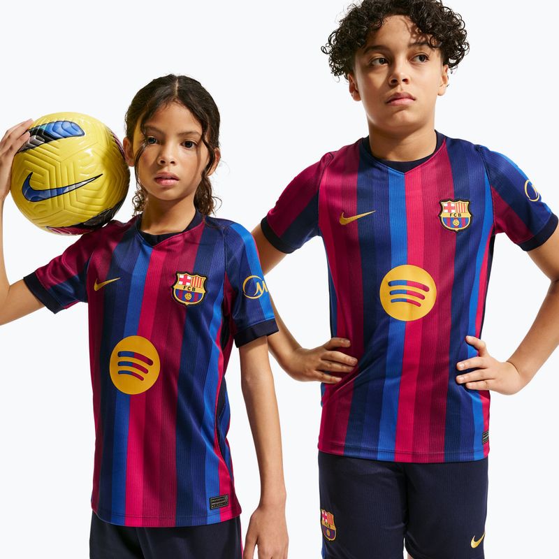 Gyerek focimez Nike FC Barcelona Dri-Fit Stadium Home deep garnet/blue void/mineral yellow 4