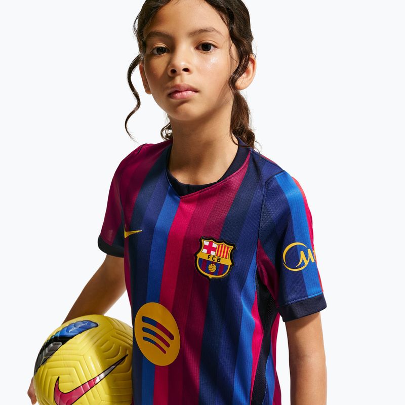 Gyerek focimez Nike FC Barcelona Dri-Fit Stadium Home deep garnet/blue void/mineral yellow 8