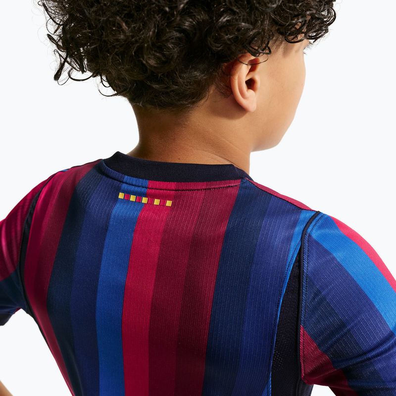 Gyerek focimez Nike FC Barcelona Dri-Fit Stadium Home deep garnet/blue void/mineral yellow 11