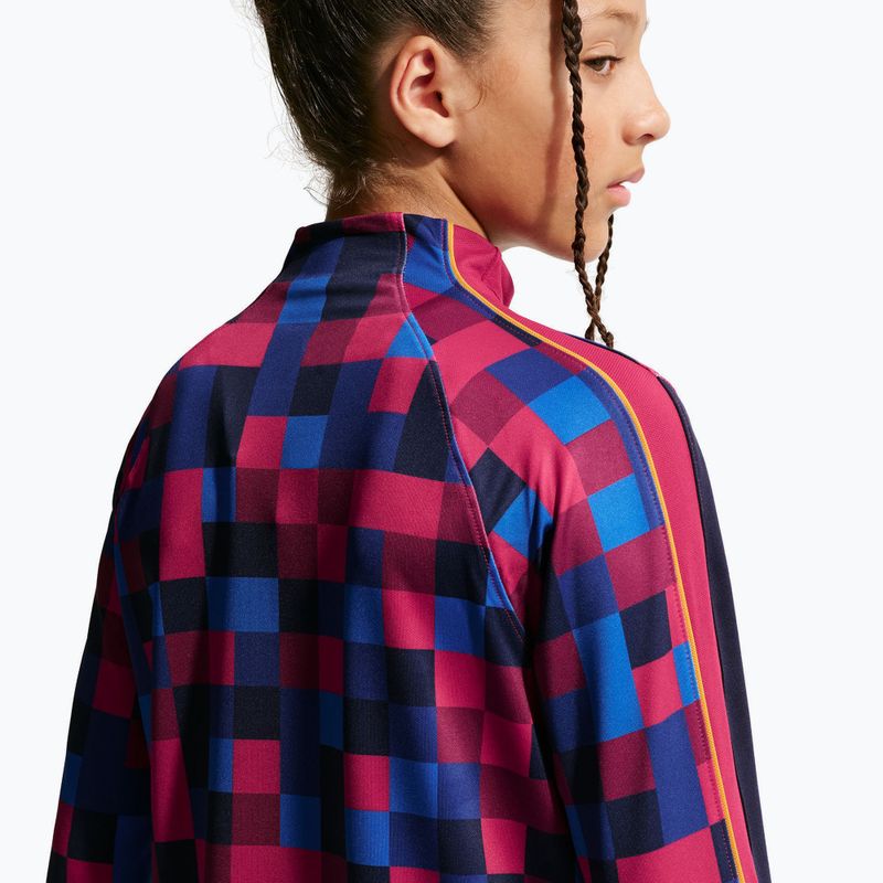 Gyerek futball pulóver Nike FC Barcelona Dri-Fit Strike Drill Top noble red/noble red/mineral yellow 6