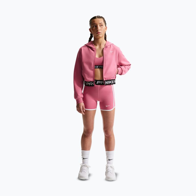 Gyerekpulóver Nike Pro Fleece Dri-Fit Full-Zip peony/peony/black/white 2