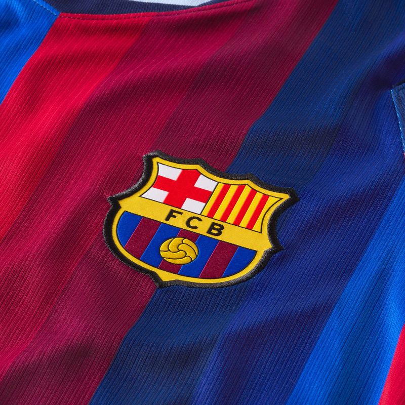 Férfi foci longsleeve  Nike FC Barcelona Dri-Fit Stadium Home LS deep garnet/blue void/mineral yellow 3