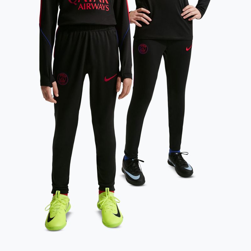 Gyerek futballnadrág Nike Paris Saint-Germain Strike Dri-Fit black/global red/global red