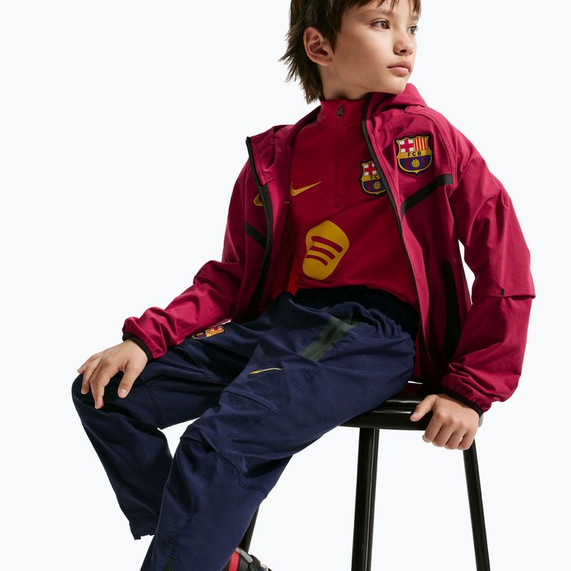 Gyerek futballnadrág Nike FC Barcelona Tech Woven blackened blue/black/mineral yellow 6