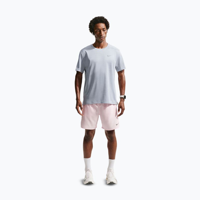 Férfi futópóló Nike Miler Dri-Fit UV grey fog/particle grey 2