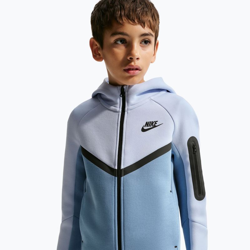Gyerek pulóver Nike Sportswear Tech Fleece Full Zip hydrogen blue/work blue/black/black 4