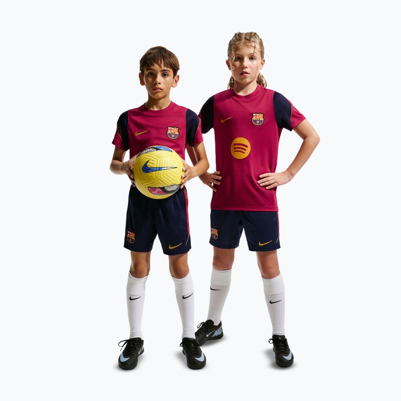 Gyerek futball rövidnadrág Nike FC Barcelona Strike blackened blue/noble red/mineral yellow 2