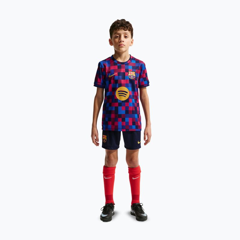 Gyerek focimez Nike FC Barcelona Dri-Fit Pre-Match noble red/mineral yellow 3