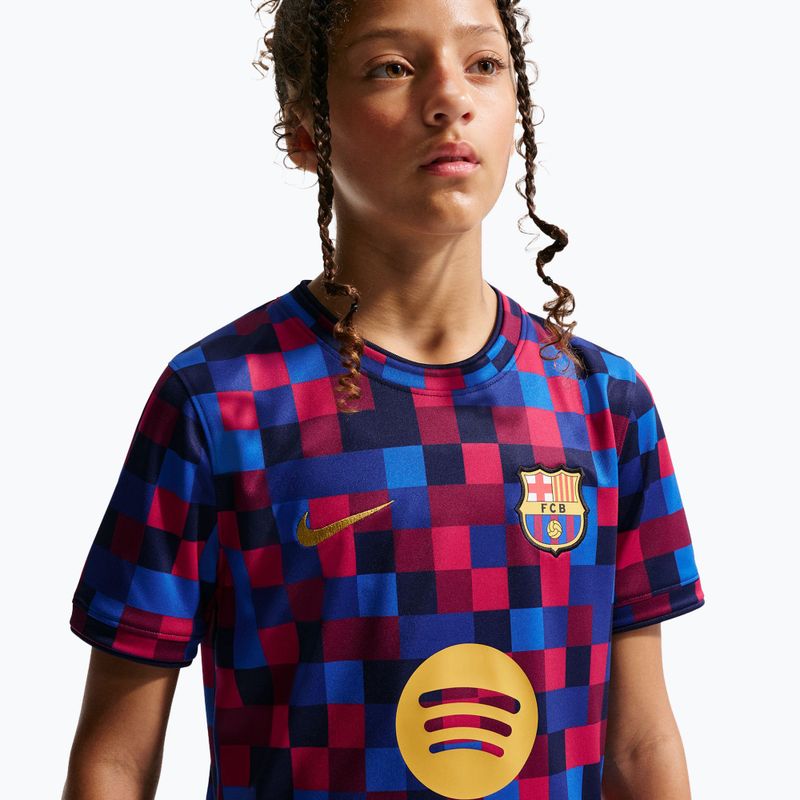 Gyerek focimez Nike FC Barcelona Dri-Fit Pre-Match noble red/mineral yellow 4