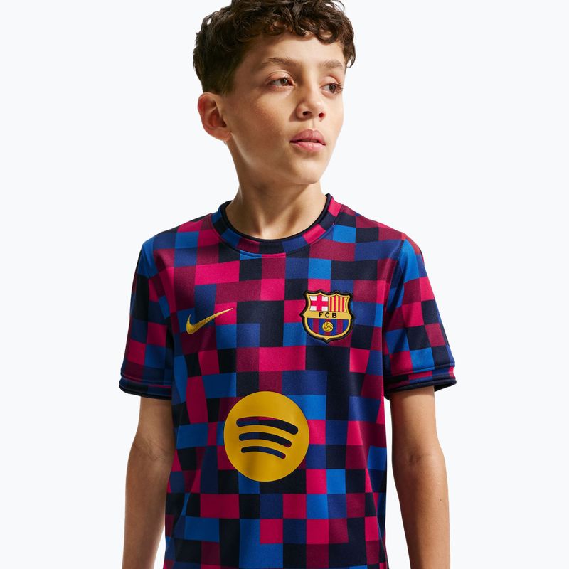 Gyerek focimez Nike FC Barcelona Dri-Fit Pre-Match noble red/mineral yellow 5