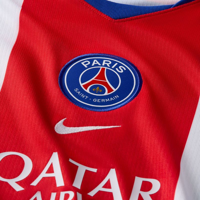 Férfi futball hosszú ujjú póló Nike Paris Saint-Germain Dri-Fit Stadium Home old royal/white/university red/white 3