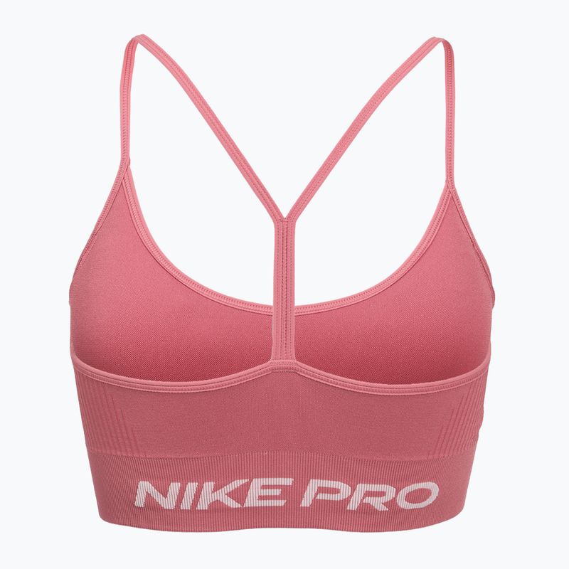 Edzőmelltartó Nike Pro Seamless Light Support peony/white 2