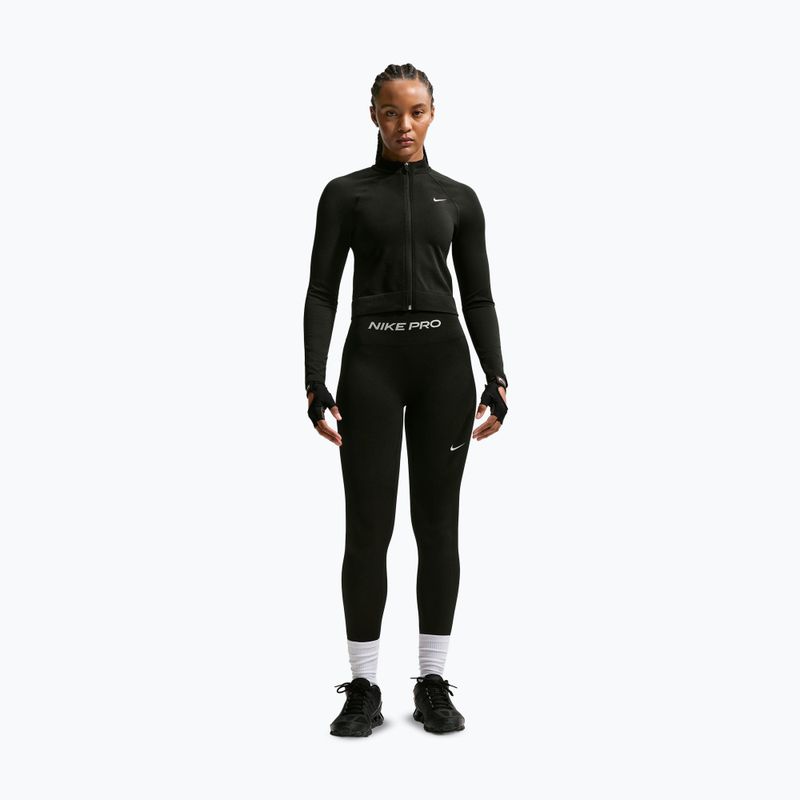 Női edzőpulóver Nike Pro Seamless black/white 2