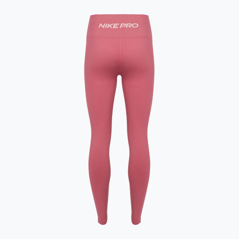 Nike Pro Seamless női leggings rózsaszín pünkösdi rózsa/fehér 2