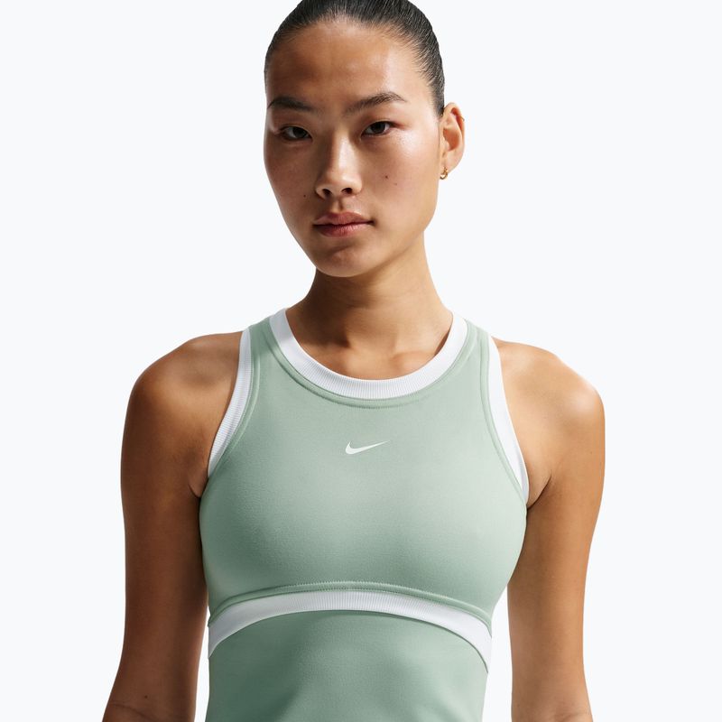 Női edzőpóló Nike One Dri-Fit steam/white/white 4