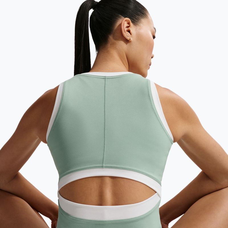 Női edzőpóló Nike One Dri-Fit steam/white/white 6