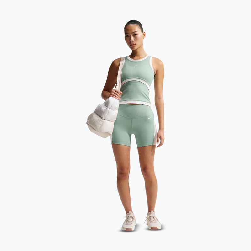 Női rövidnadrág Nike One High Waisted Biker 5" steam/white/white 2