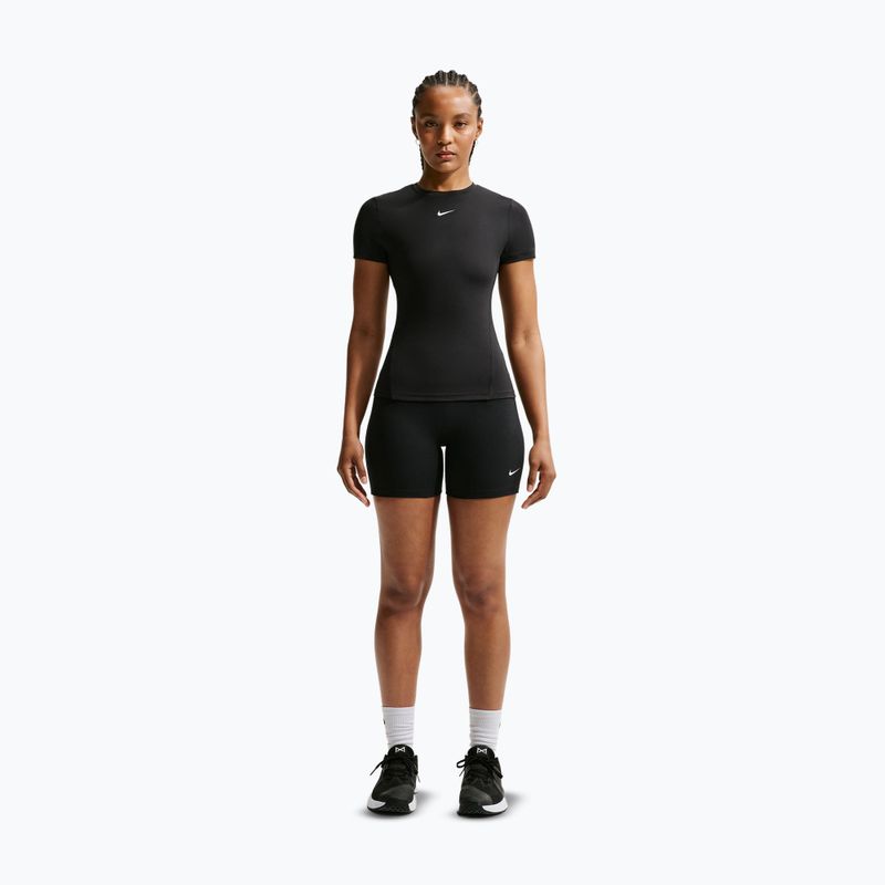 Női edzőpóló Nike One Fitted black/white 2