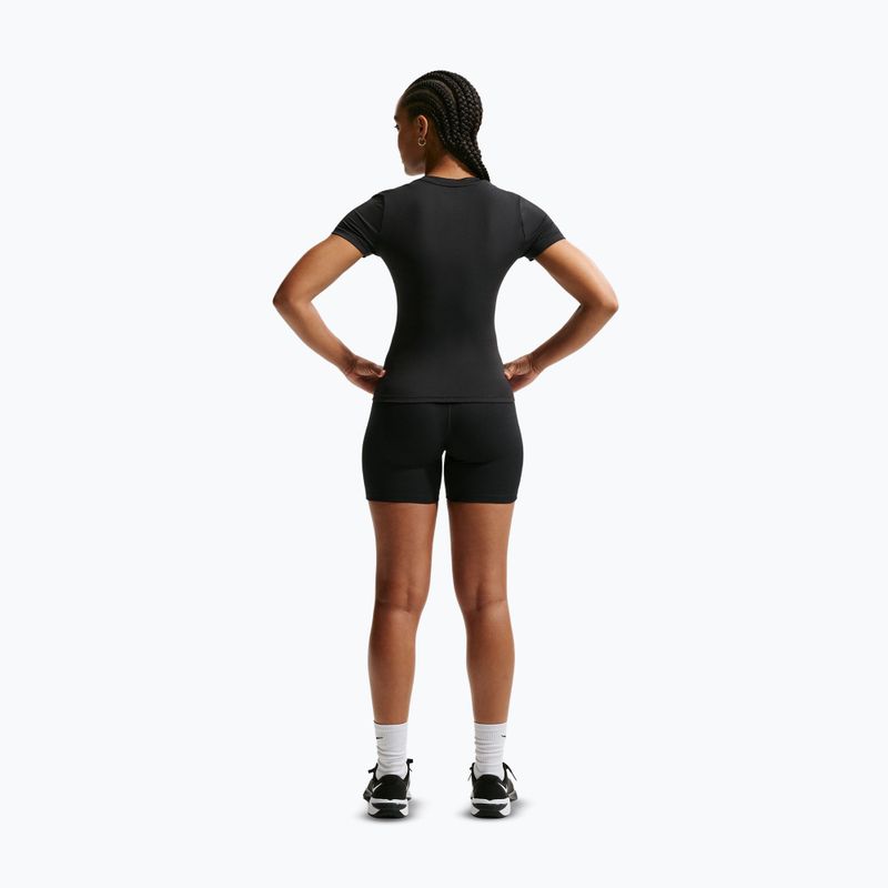 Női edzőpóló Nike One Fitted black/white 3