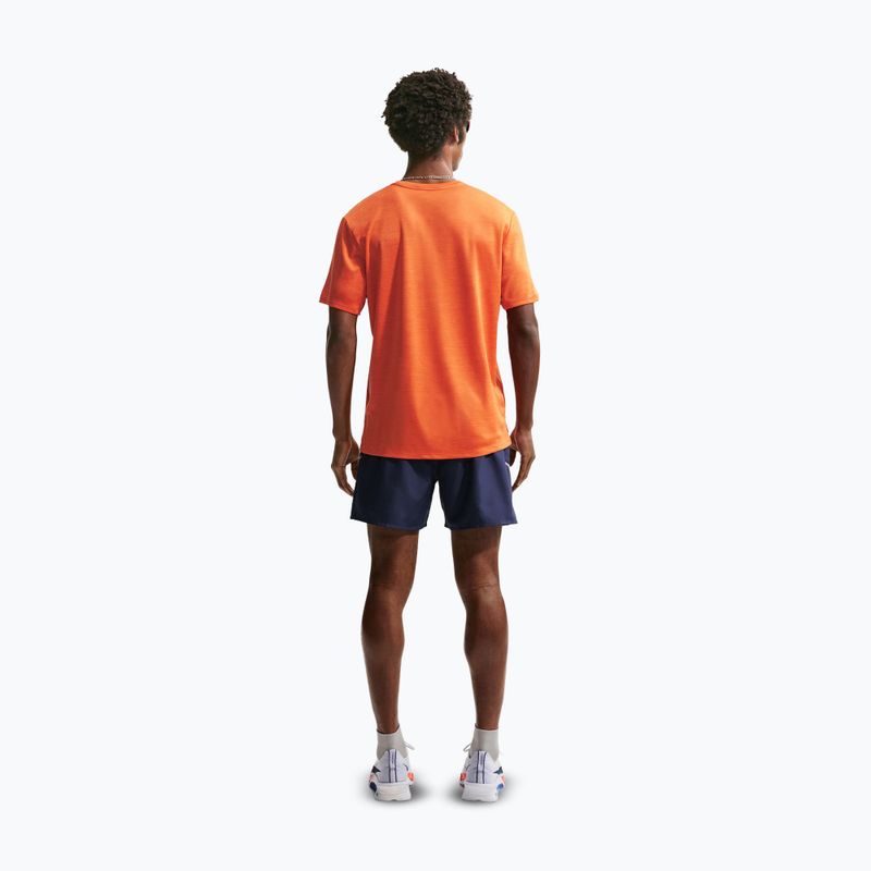 Férfi futópóló Nike Miler Dri-Fit UV safety orange 3