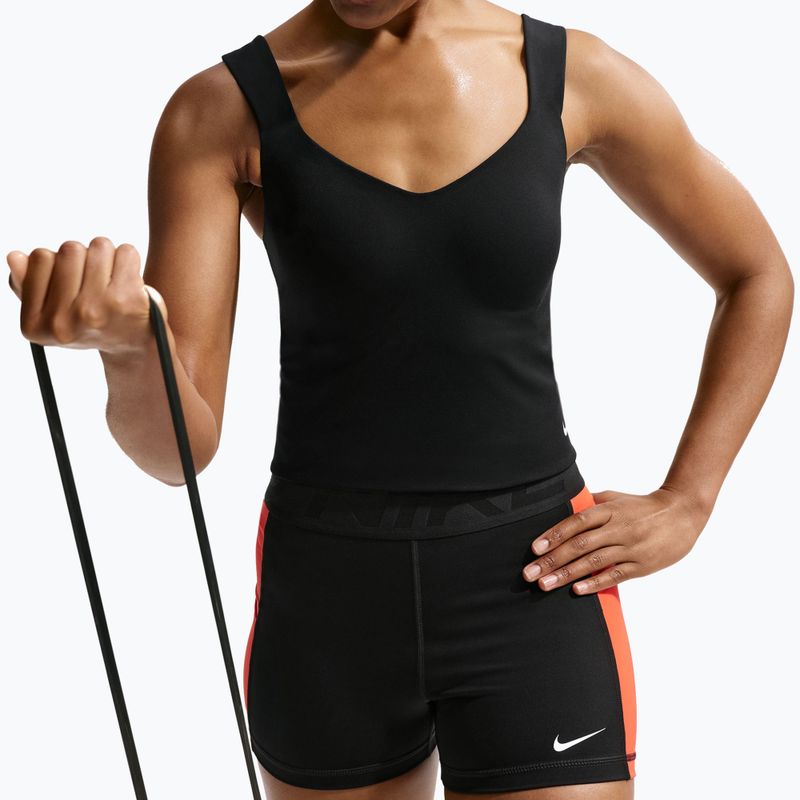 Női edzőpóló Nike Pro Sculpt Medium Support Padded Tank black/white 6