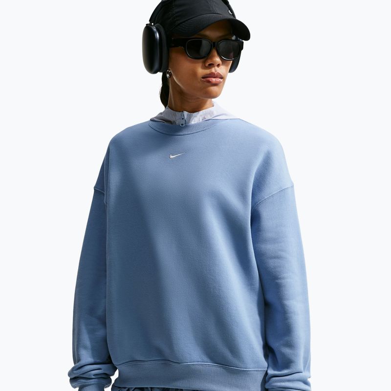 Női pulóver Nike Studio Fleece Medium Weight work blue/sail 4
