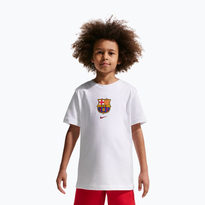 Gyerek póló Nike FC Barcelona Soccer white