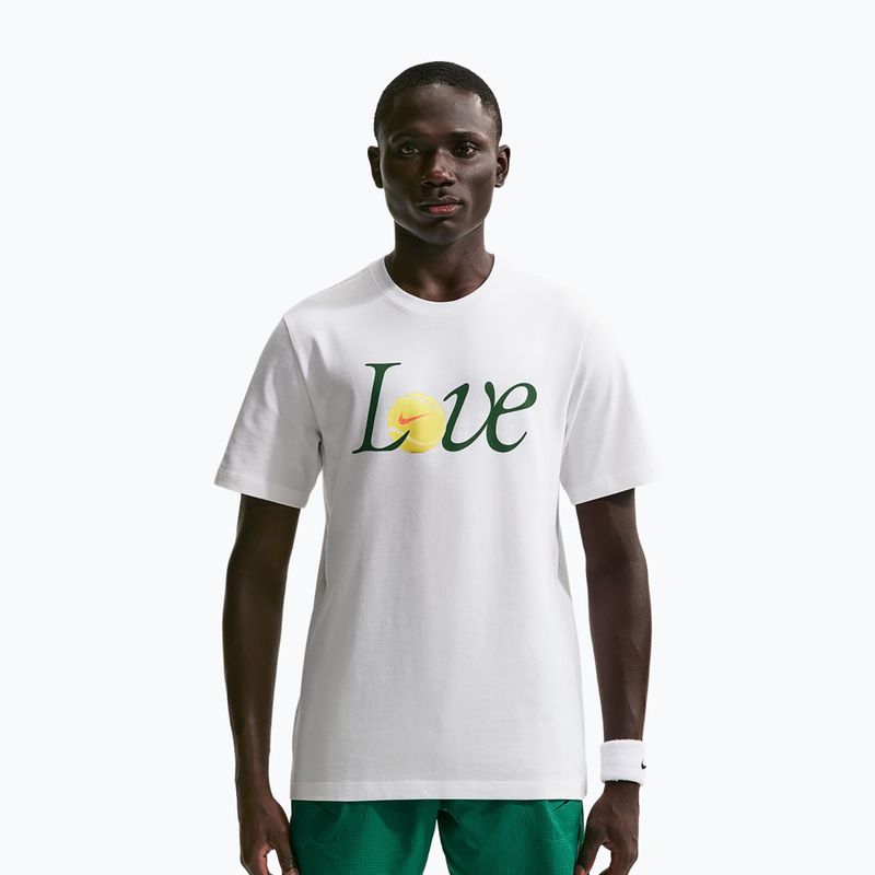 Férfi teniszpóló Nike Court Love white