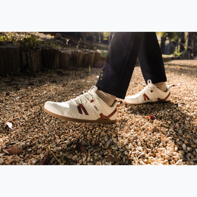 Női barefoot cipők Xero Shoes Prio Easy On egret/burnt brick 9