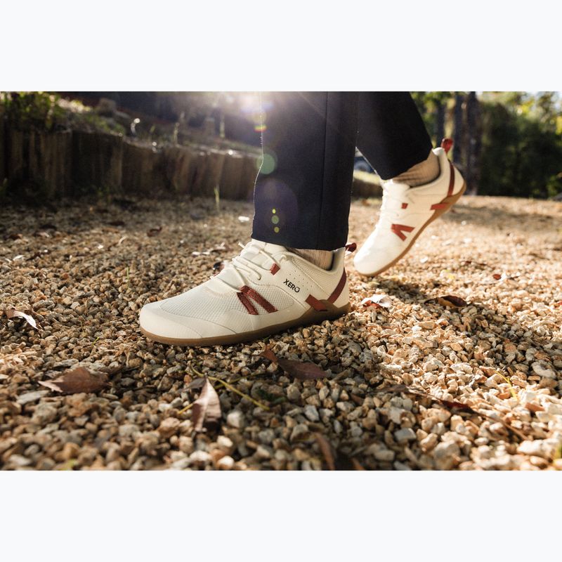 Női barefoot cipők Xero Shoes Prio Easy On egret/burnt brick 10