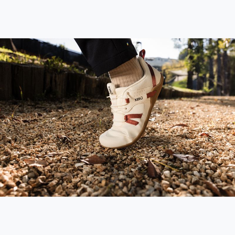 Női barefoot cipők Xero Shoes Prio Easy On egret/burnt brick 11