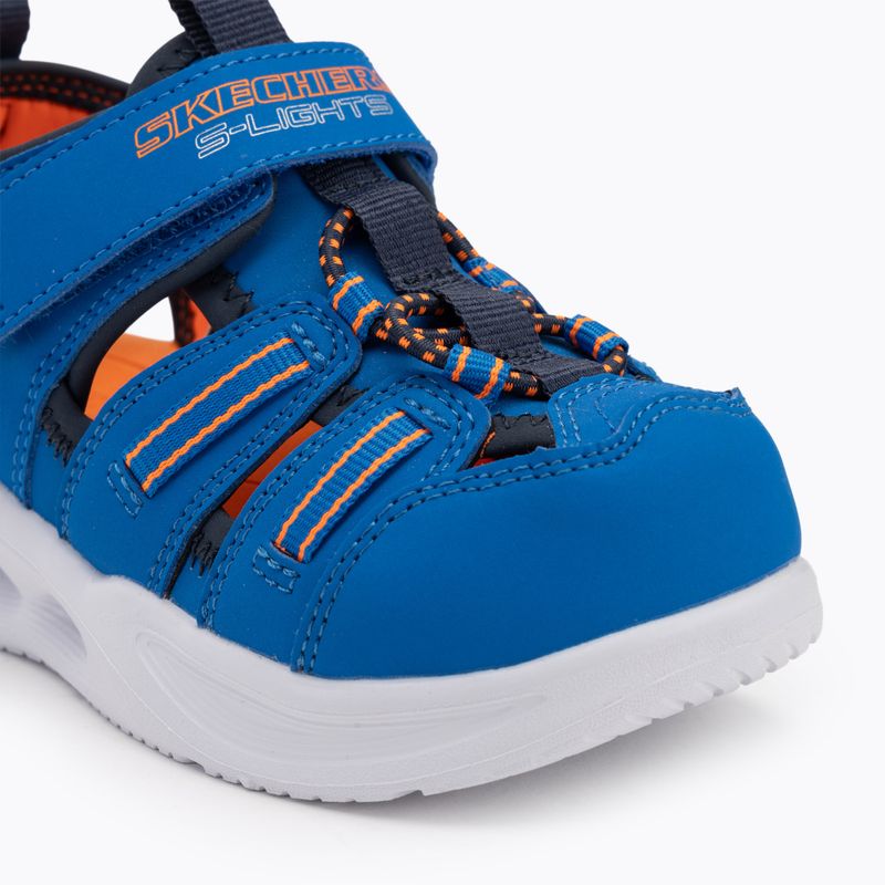 SKECHERS S-Lights Sola Glow kék/lime gyermek szandálok 7