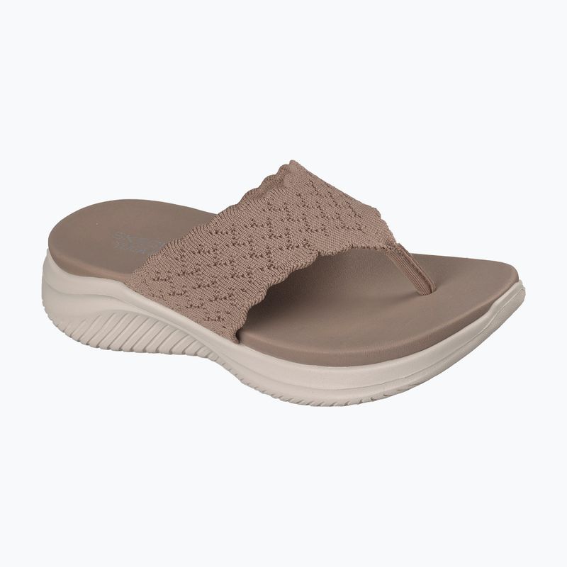 Női papucsok SKECHERS Ultra Flex 3.0 Rhythm Waves brown 8