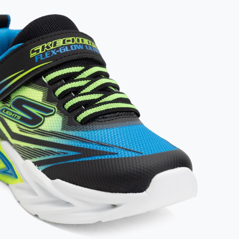 Gyerekcipők SKECHERS Flex-Glow Ultra fekete/kék/lime 7
