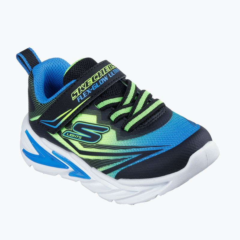 Gyerekcipők SKECHERS Flex-Glow Ultra fekete/kék/lime