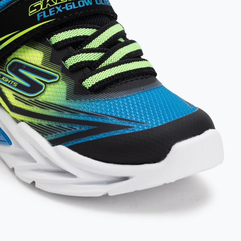 Gyerekcipők SKECHERS Flex-Glow Ultra fekete/kék/lime 7