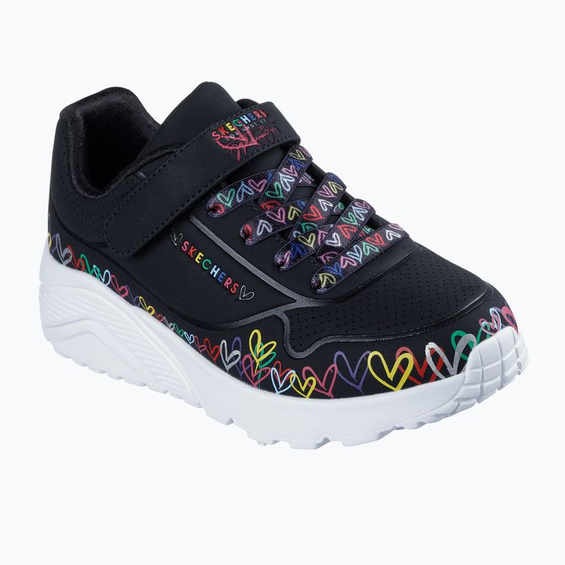 Gyerekcipők SKECHERS Uno Lite Heart Craze fekete/többszínű 8