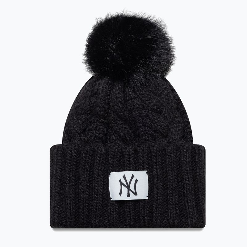 Női téli sapka New Era Cable Wide New York Yankees fekete