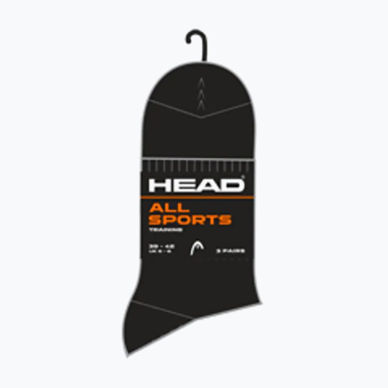 Zokni HEAD Tennis 3P Club Short Crew 3 pairs black 3