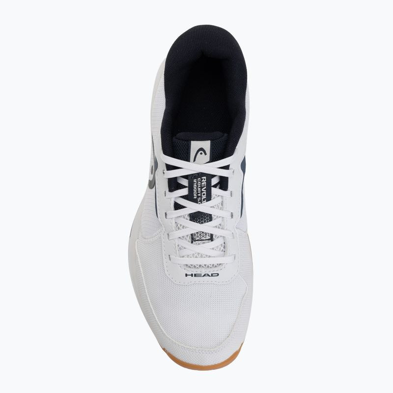 Férfi teniszcipő HEAD Revolt Court 5.0 Indoor white/blueberry 5