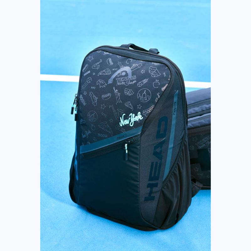 HEAD Tour 25L Neon 2025 tenisz hátizsák 25 l fekete/kék 2