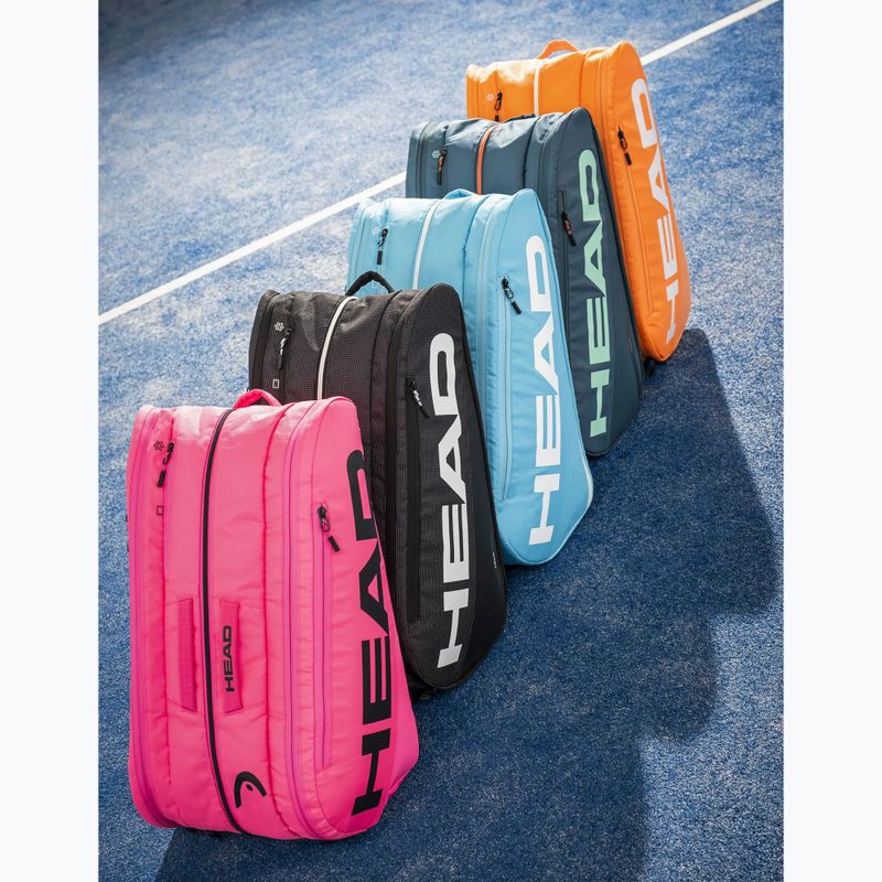 Padel táska HEAD Tour Padel Bag L 40 l green/orange 6